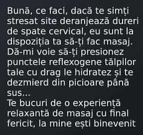 Astazi pe web si intalnire la masaj